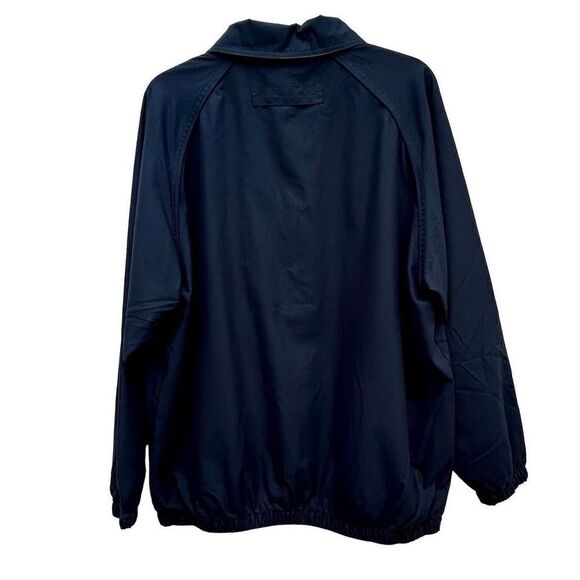 Harriton Windbreaker Men's Size M Blue Collared Raglan Long Sleeve Jacket - Picture 8 of 10